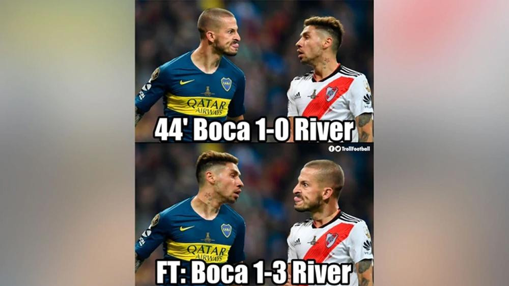 Tras el histórico triunfo de River ante Boca, estallaron los memes	