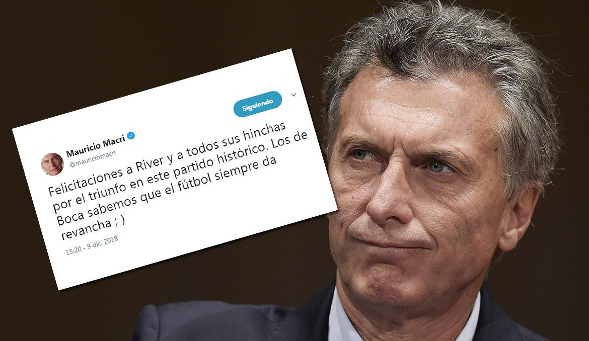 Mauricio Macri felicitó a River y sus hinchas por la cuarta Copa Libertadores	