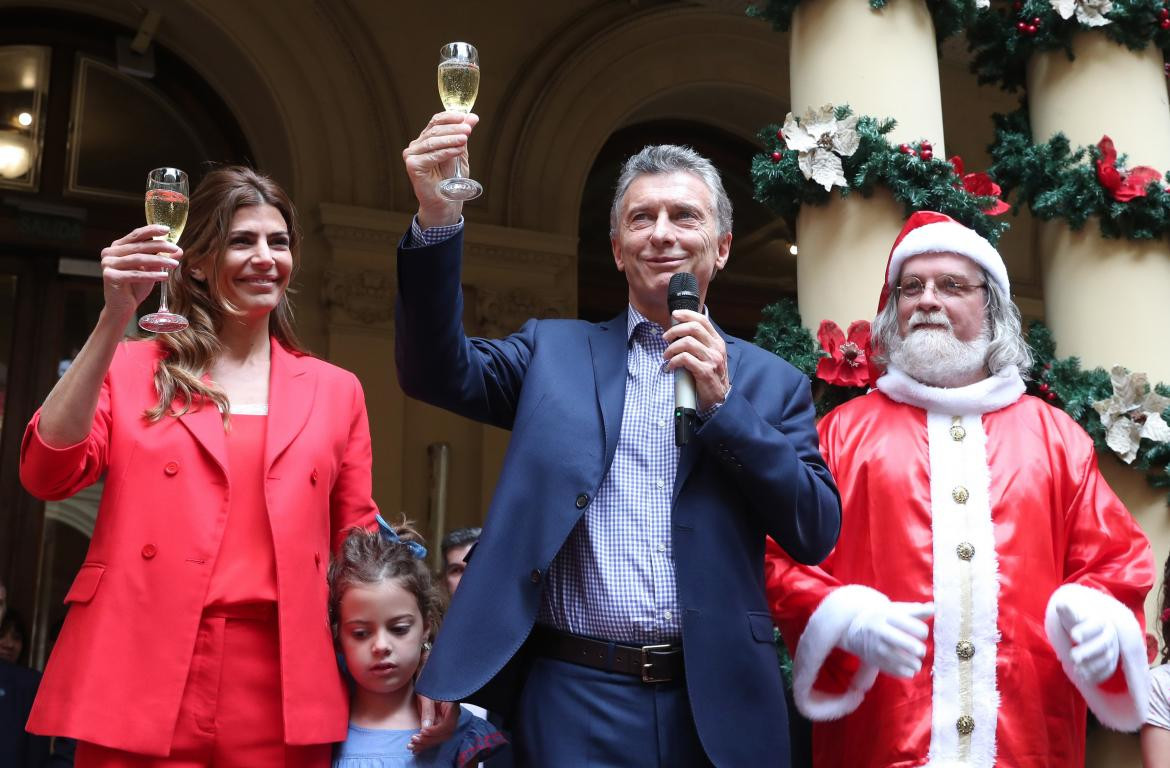 Brindis de Macri y Juliana Awada