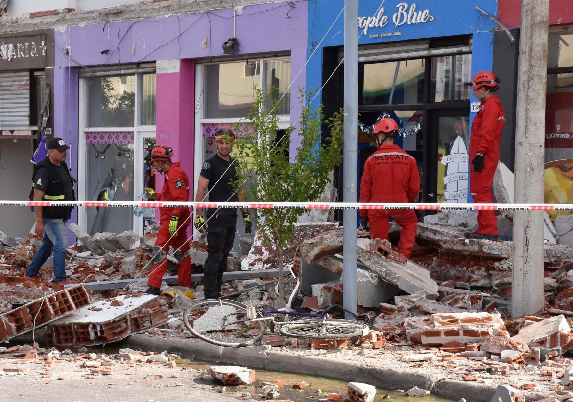 Tragedia en Mar del Plata - derrumbe