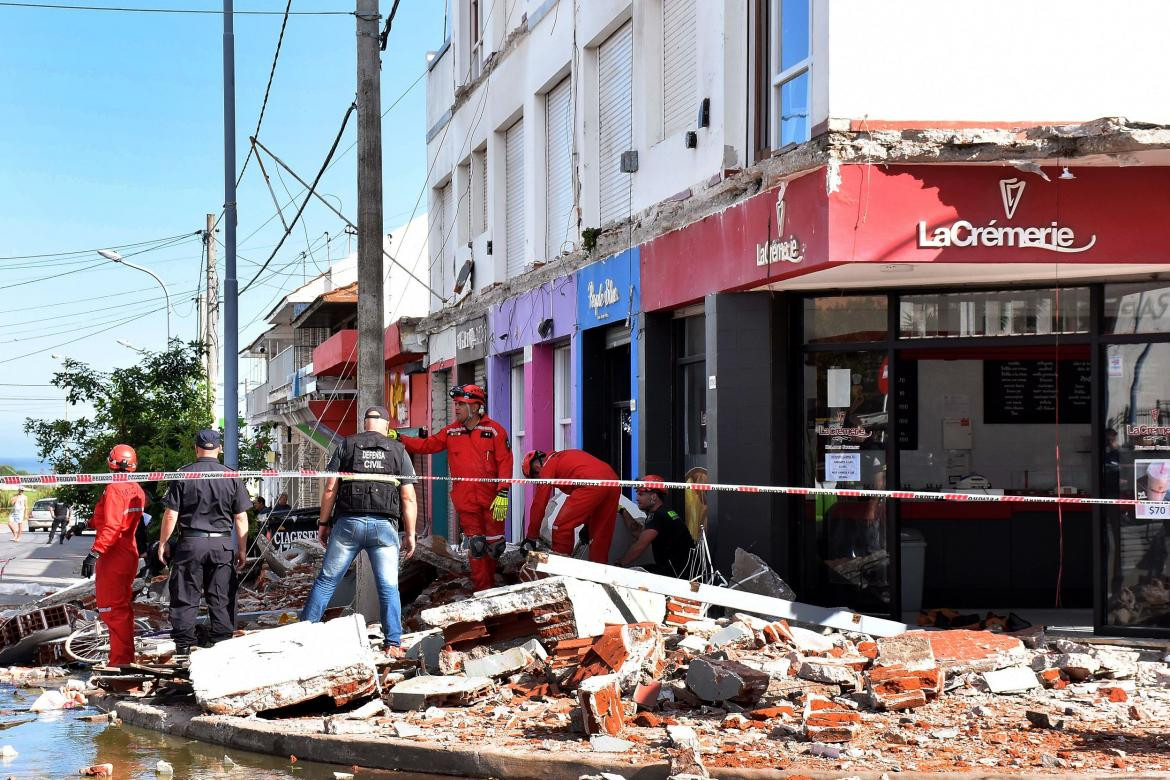 Tragedia en Mar del Plata - derrumbe	