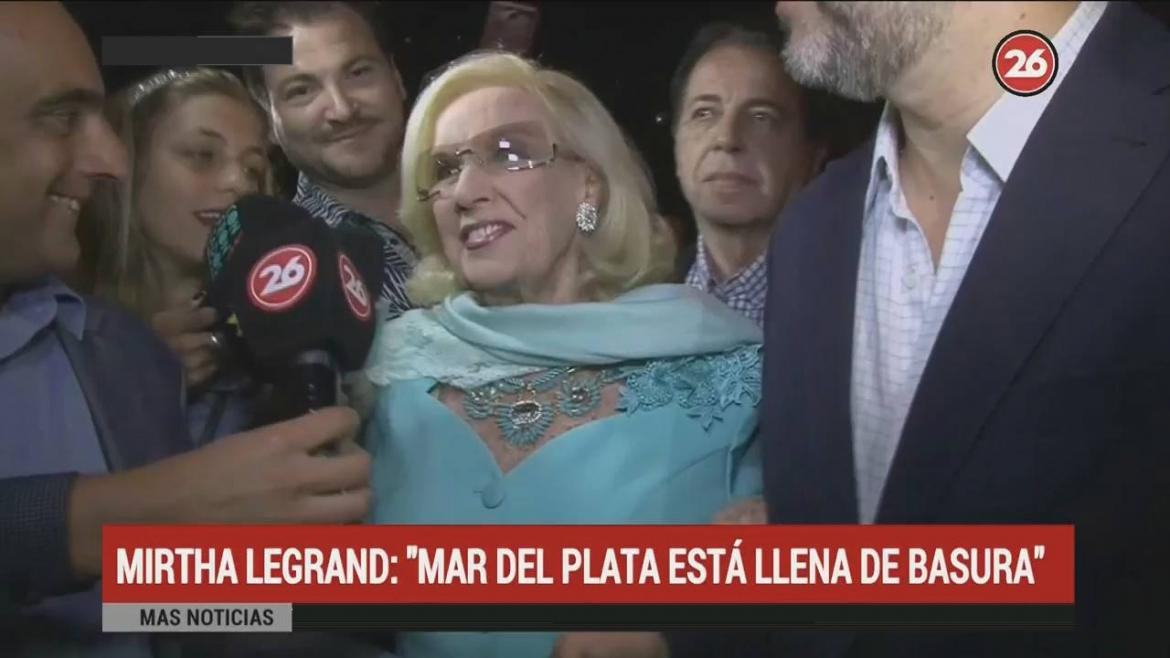 Críticas de Mirtha Legrand a Mar del Plata