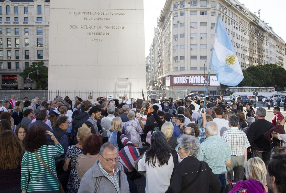 Obelisco: homenaje a cuatro años de la muerte de Nisman, NA