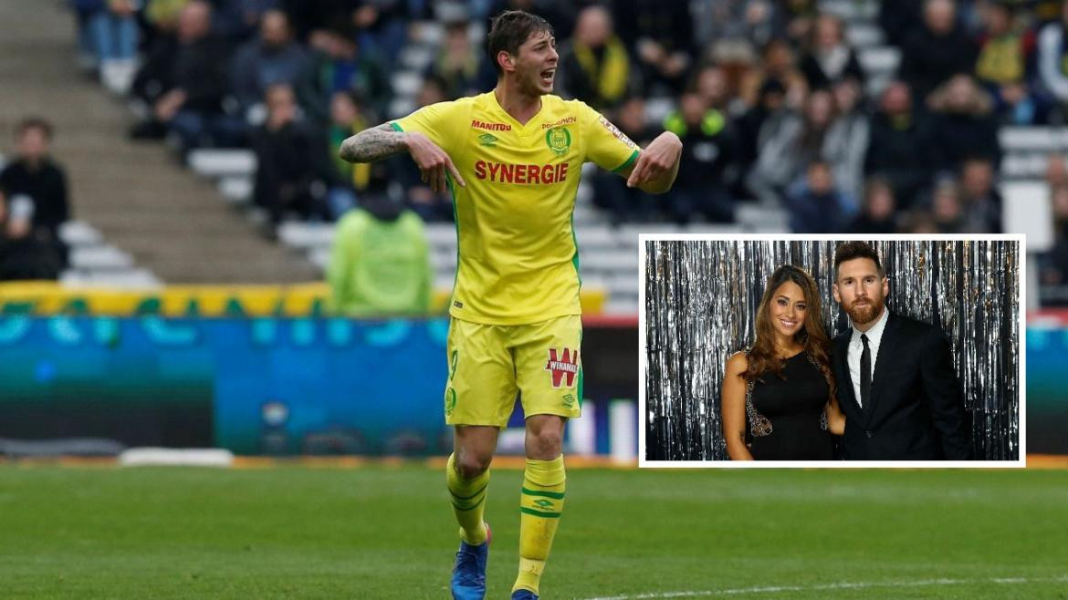 Emiliano Sala - Apoyo de Messi y Antonela