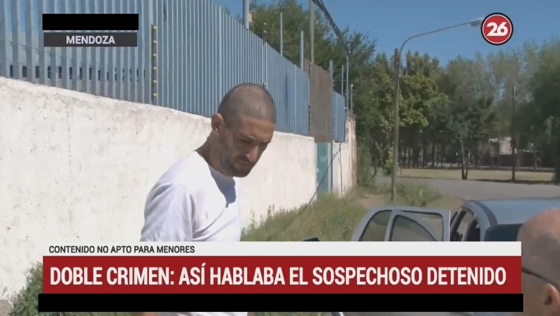 Crimen en Mendoza - Detenido nota con Canal 26