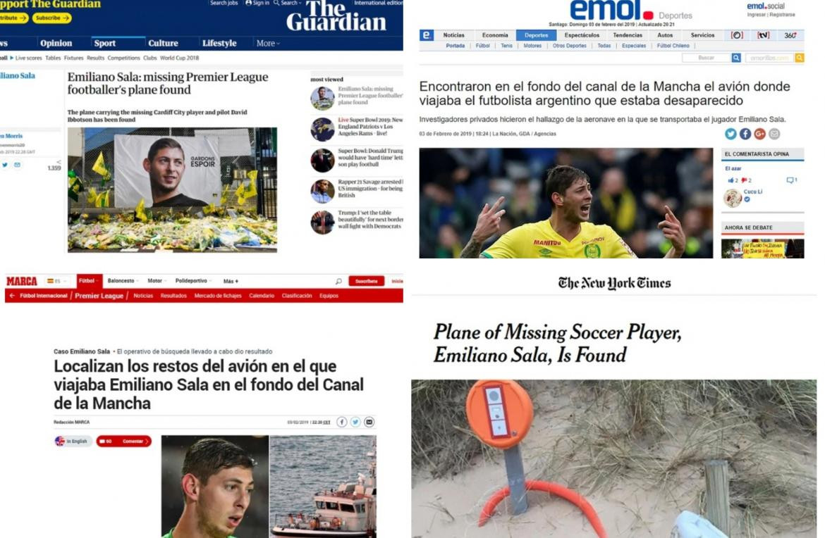 Medios internacionales - Emiliano Sala