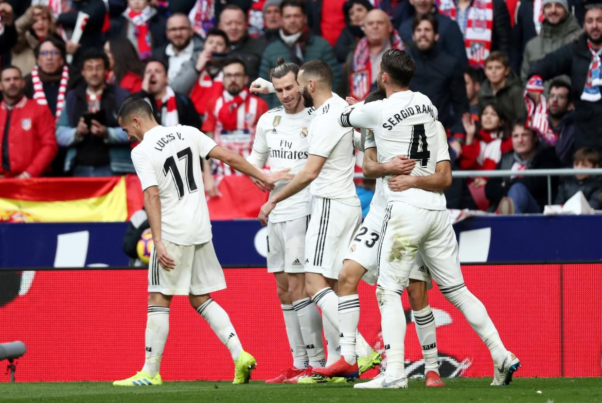 La Liga: Festejo del Real Madrid ante el Atlético Madrid