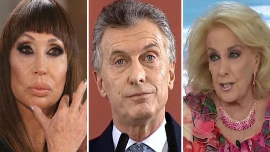 Moria Casán, Mauricio Macri, Mirtha Legrand