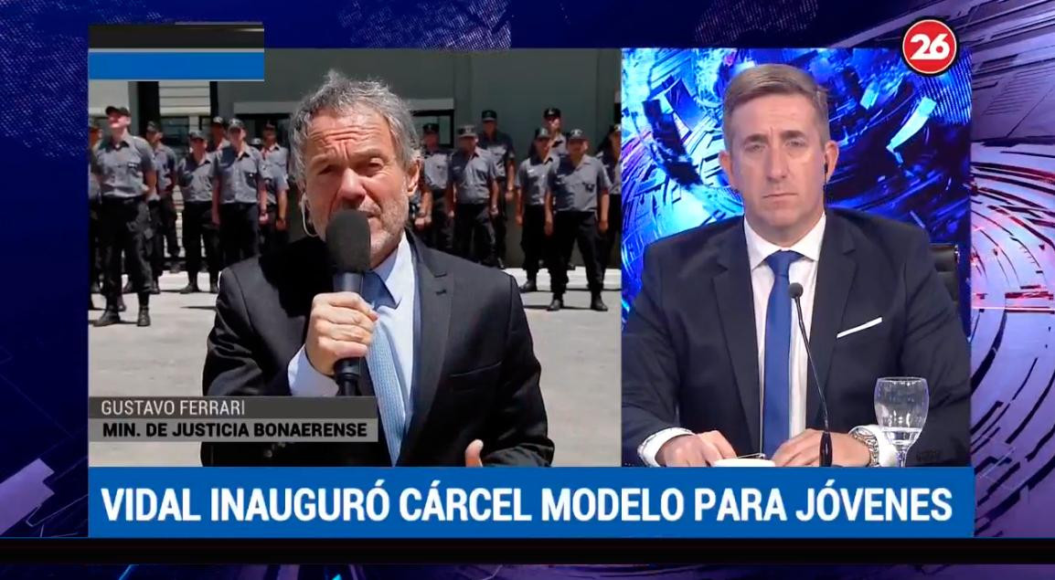 Gustavo Ferrari, ministro de Justicia bonaerense, cárceles, Canal 26