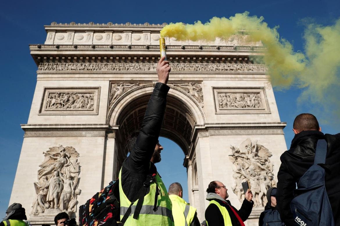 Chalecos amarillos - protestas en París Reuters