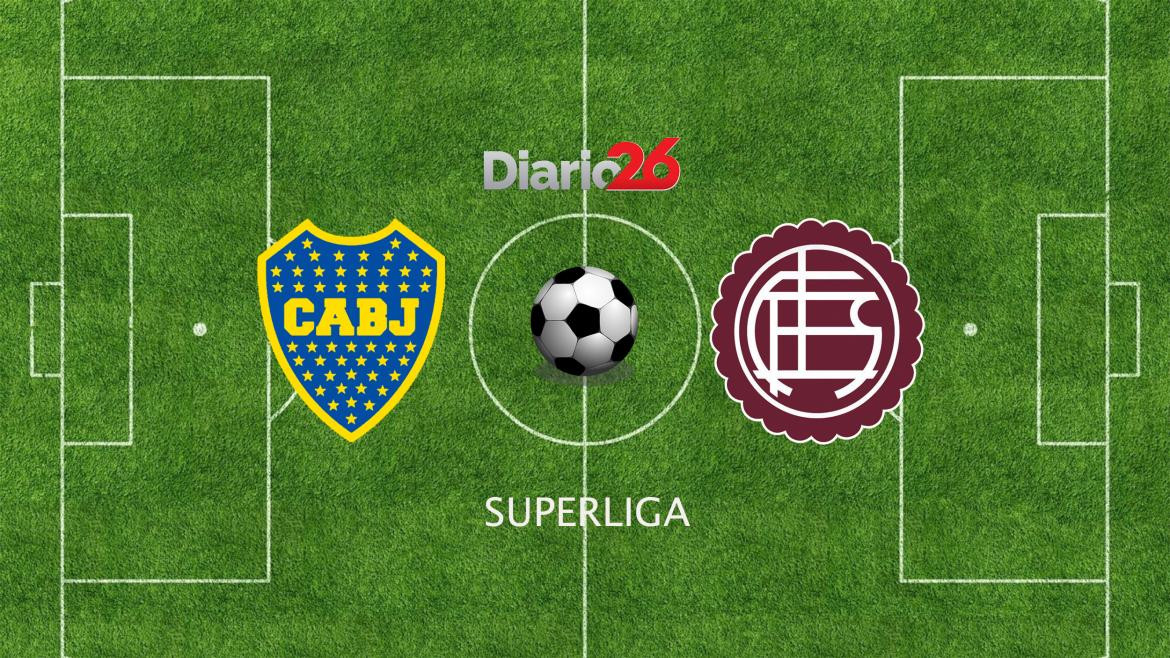 Superliga, Boca vs. Lanús, fútbol