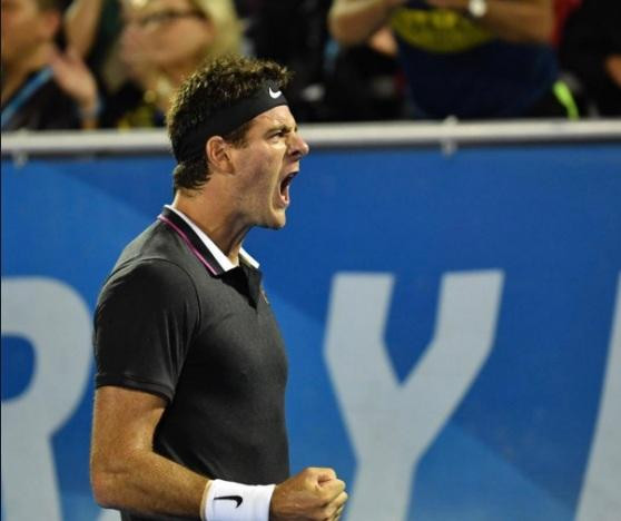 Festejo de Juan Martín Del Potro en Delray Beach