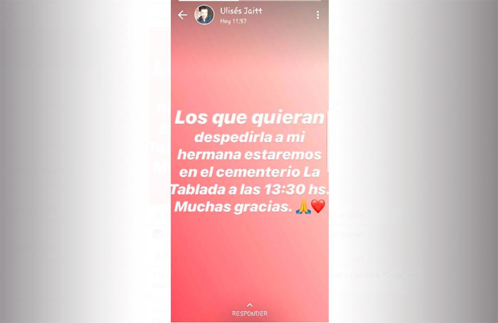 Sepelio de Natacha Jaitt: no hubo velatorio publico y así convocaron a entierro	