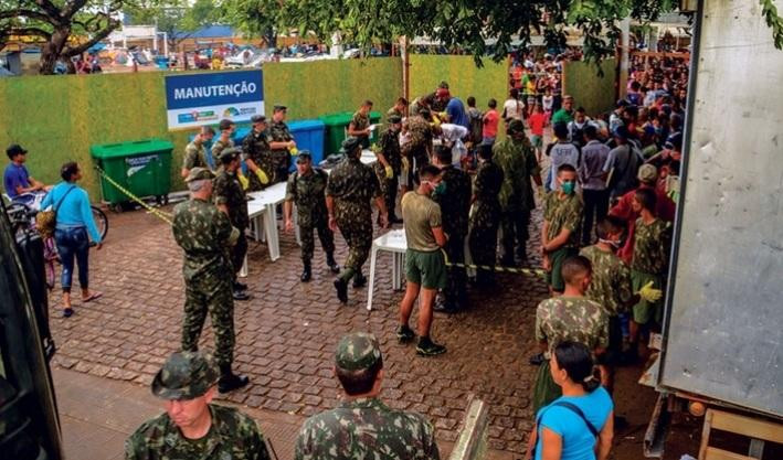 Centro de acogida en la frontera entre Brasil y Venezuela