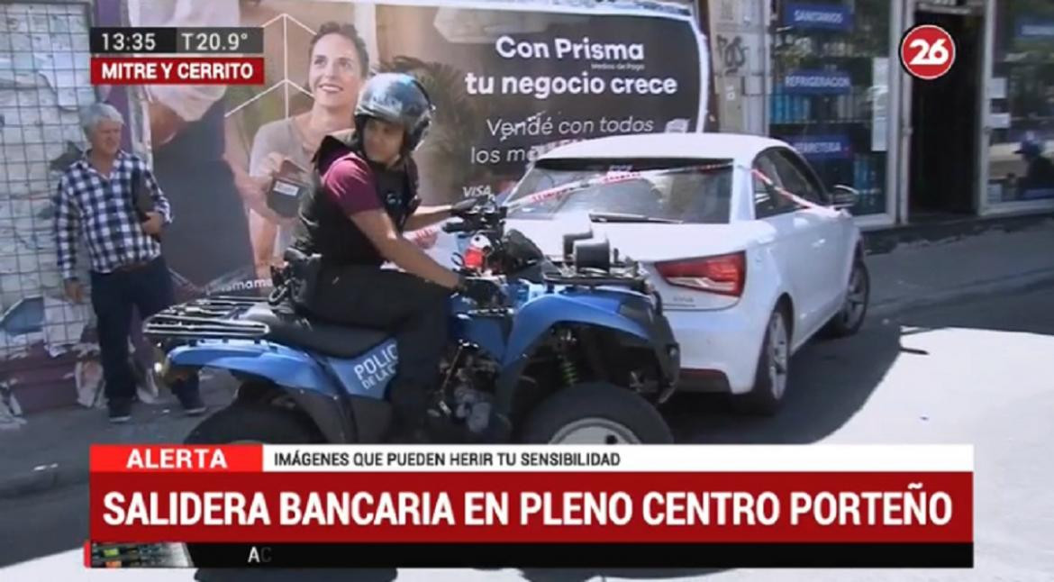 Salidera bancaria en pleno centro porteño