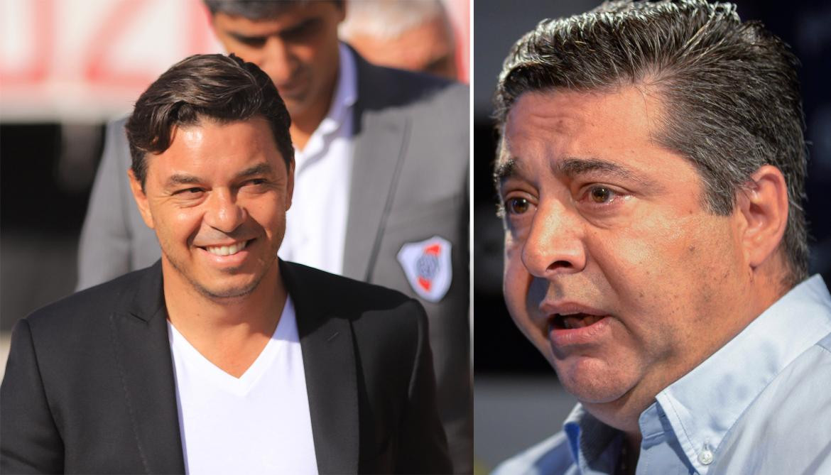 Marcelo Gallardo y Daniel Angelici, River Plate, Boca Juniors, fútbol argentino, deportes, NA