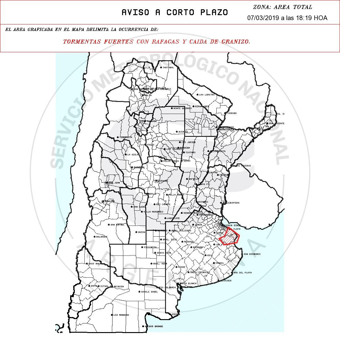 Alerta meteorológica BUENOS AIRES (SMM)	