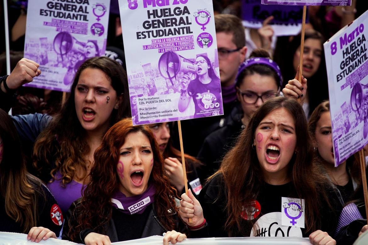 Marcha en España por el Día Internacional de la Mujer (Reuters)