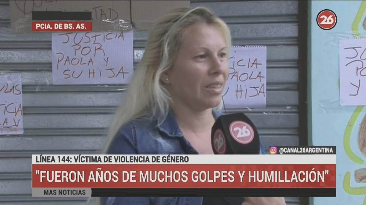 Hermana de mujer que apuñaló a su marido tras sufrir violencia de género (Canal 26)