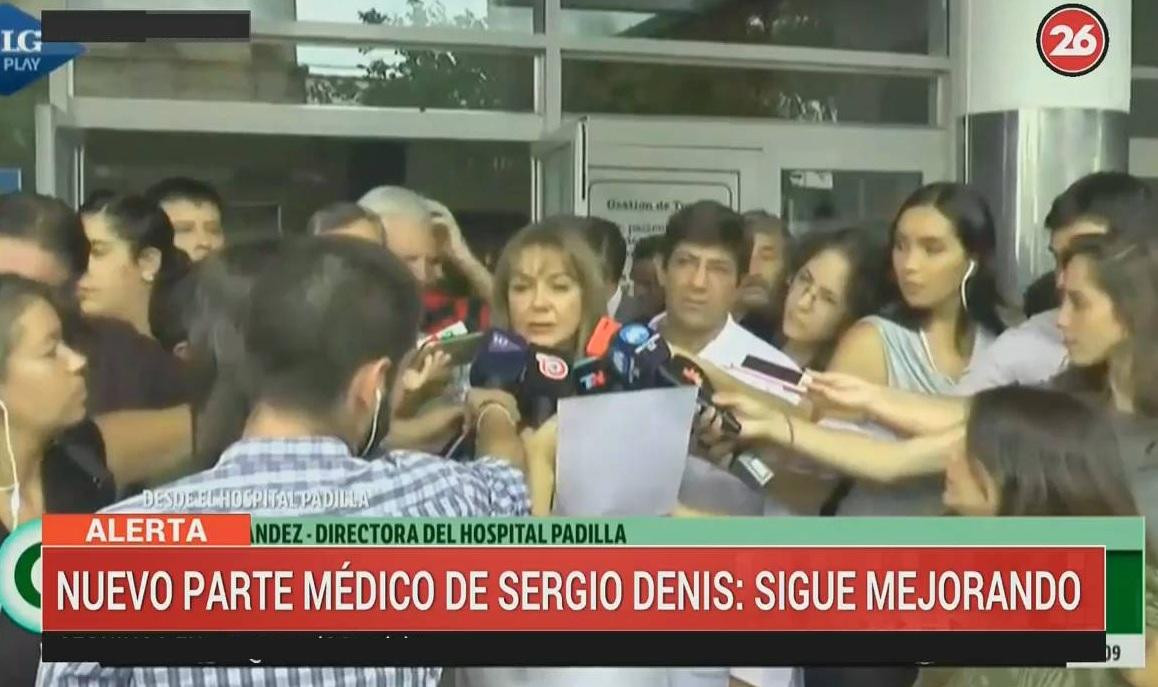 Nuevo parte médico de Sergio Denis (Canal 26)