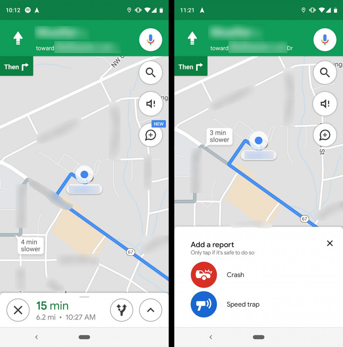 Google Maps ya permite avisar presencia de radares y de accidentes de tráfico