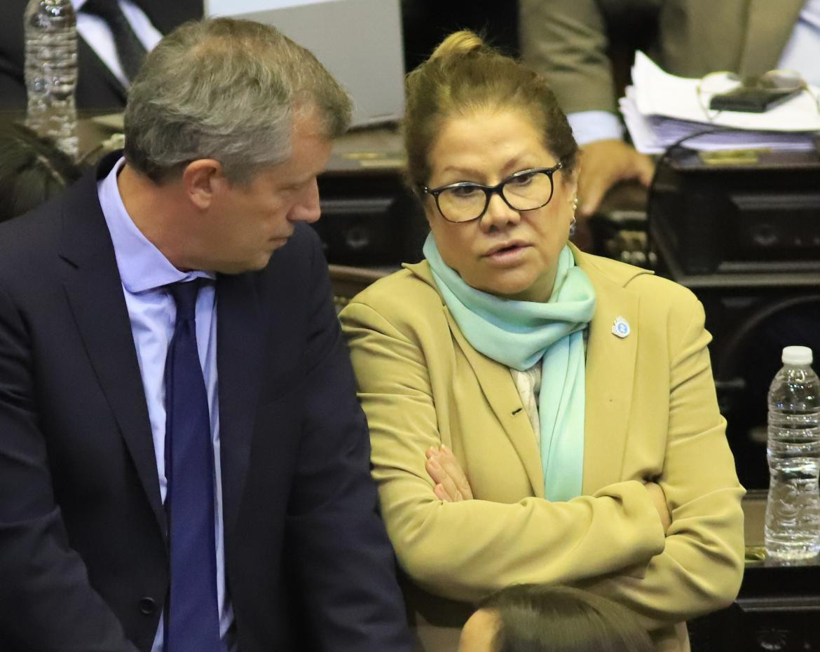 Graciela Camaño y Emilio Monzó en el Congreso (NA)