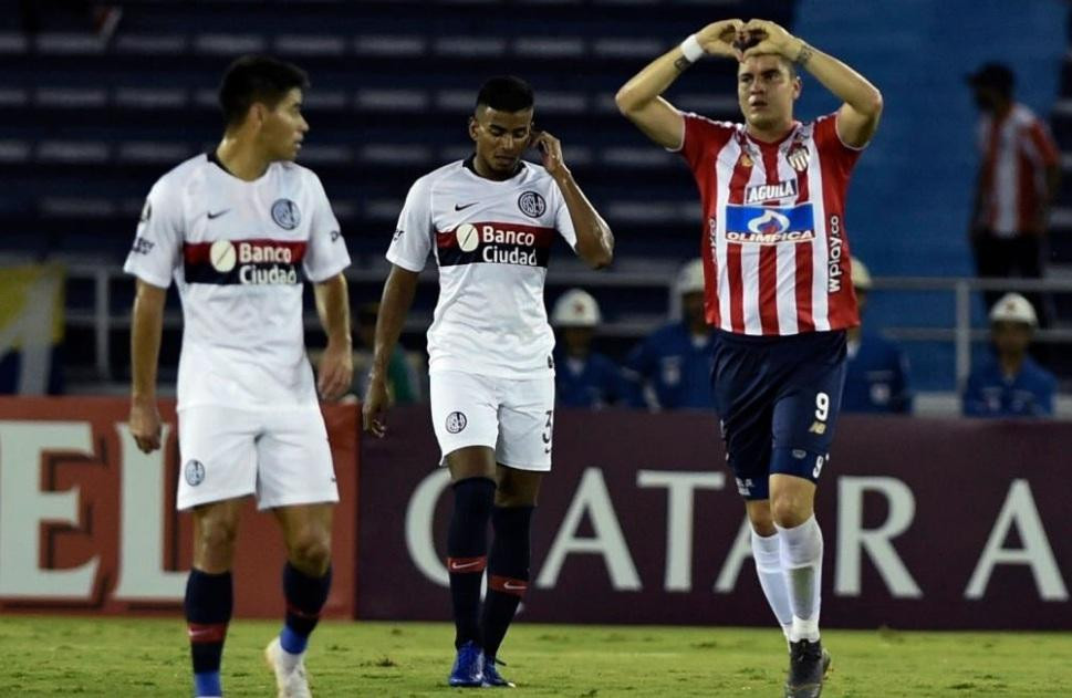 Copa Libertadores: Festejo de Junior ante San Lorenzo