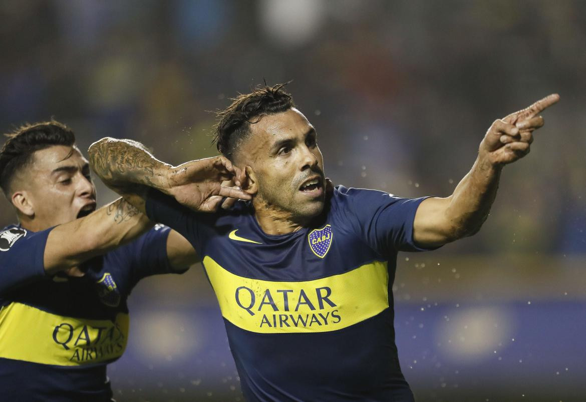 Copa Libertadores - Festejo de Boca en triunfo ante Atletico Paranaense (NA)