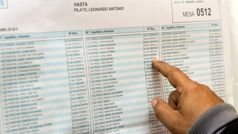 Elecciones 2019 - Padrón electoral