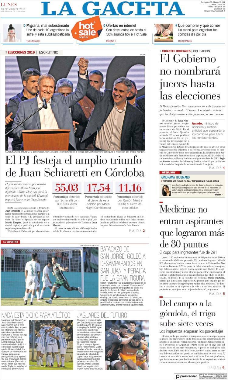 La Gaceta 13-5-2019