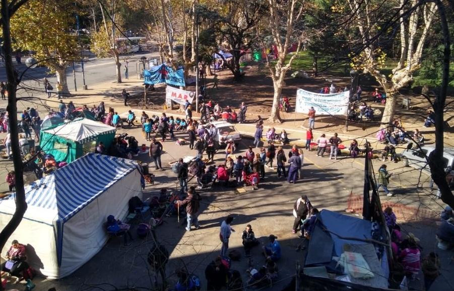 Protesta de trabajadores en la Municipalidad de Mar del Plata