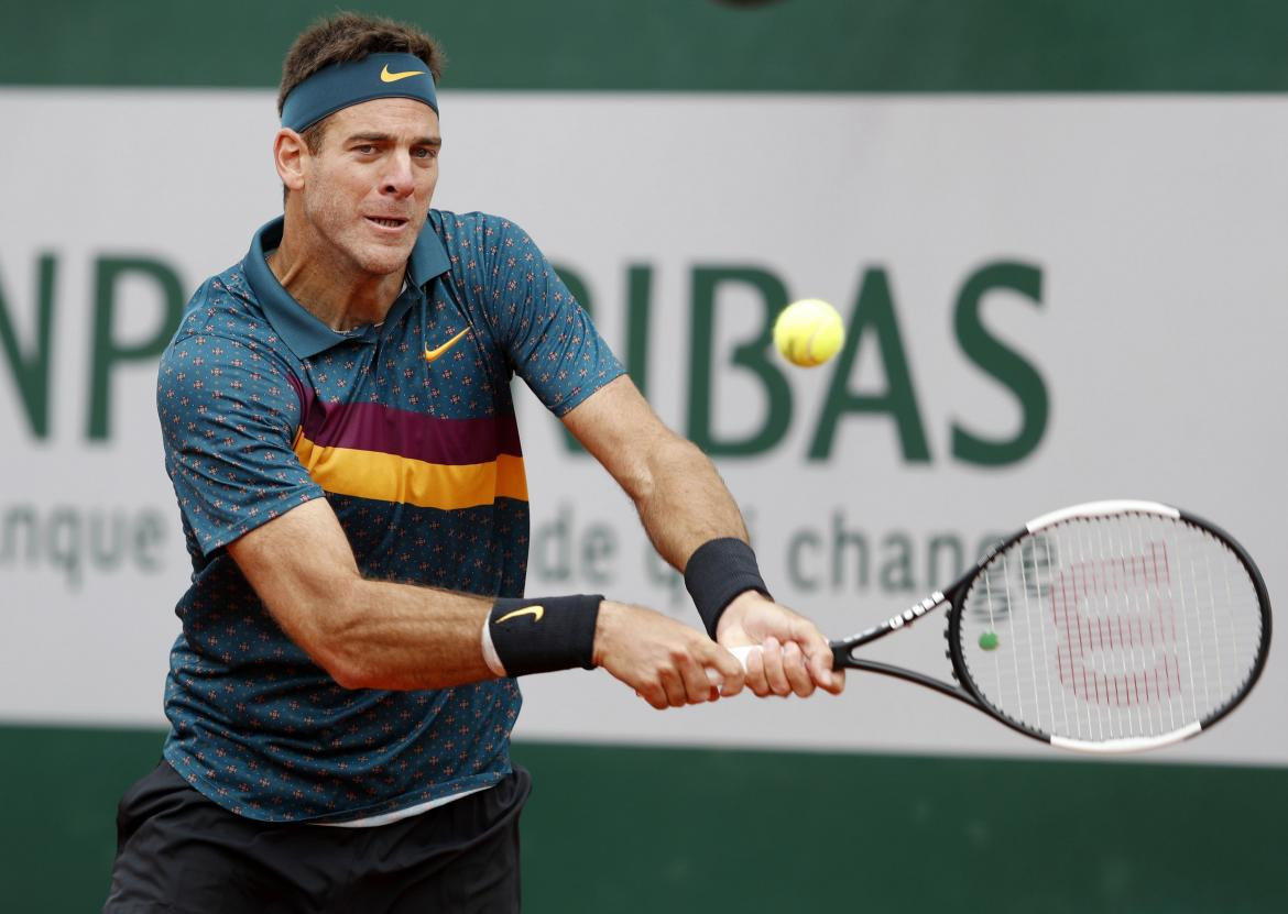 Juan Martín Del Potro en Roland Garros (Reuters)