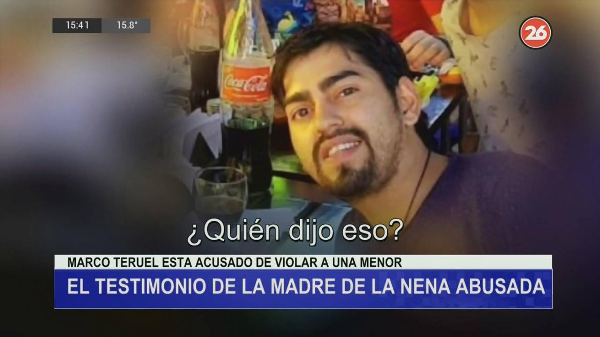 Lautaro Teruel, acusado de violación