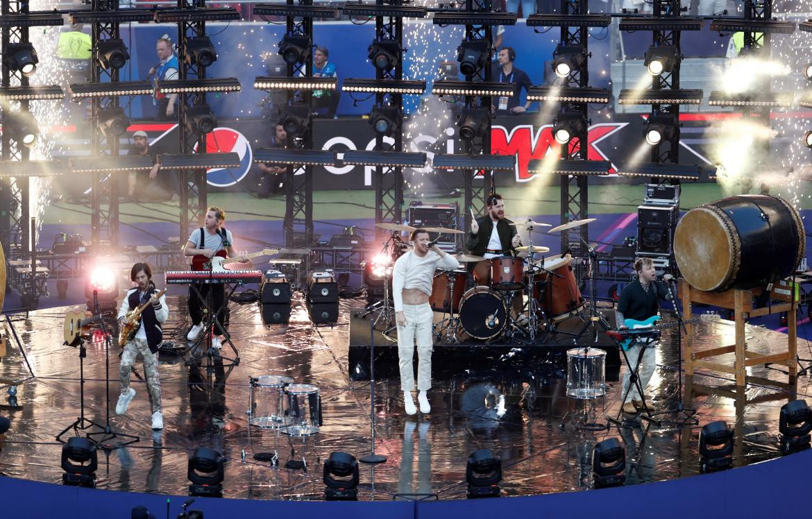 Imagine Dragons en la previa de la final de Champions League (Reuters)