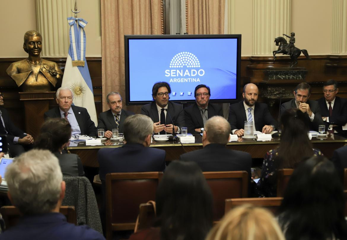 Ministro de Justicia Germán Garavano en Senado del Congreso Nacional, debate del proyecto de ley de nuevo Código Penal NA	