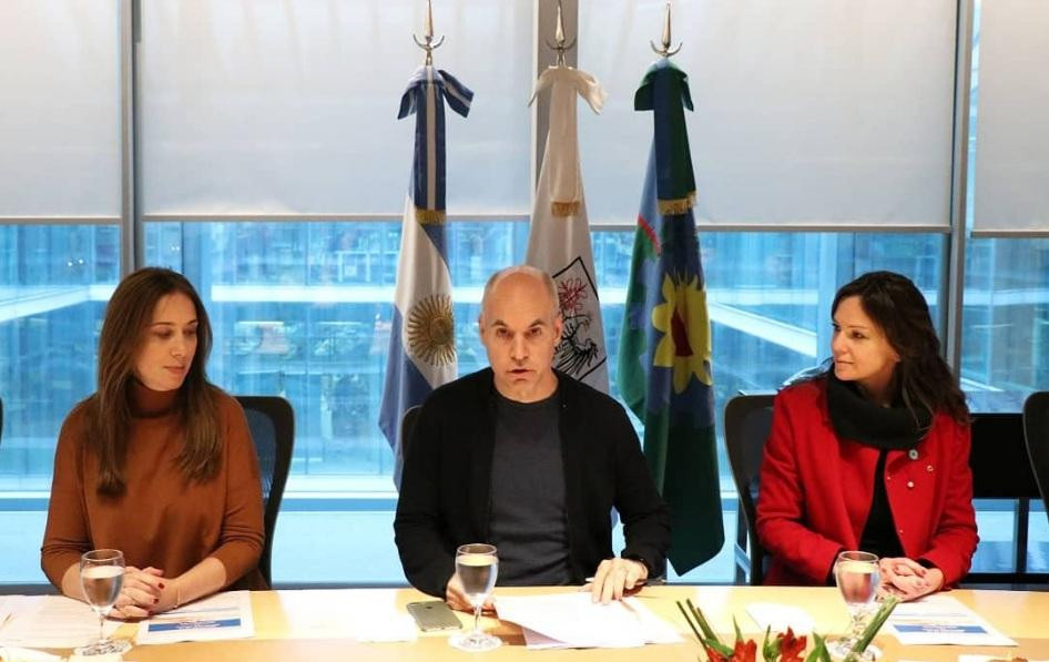 Anuncio de Vidal, Rodríguez Larreta y Stanley sobre la mortalidad infantil