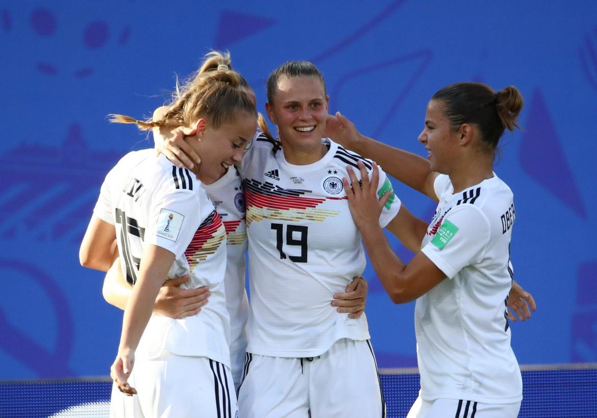 Mundial Femenino 2019: Festejo de Alemania ante Nigeria (Reuters)