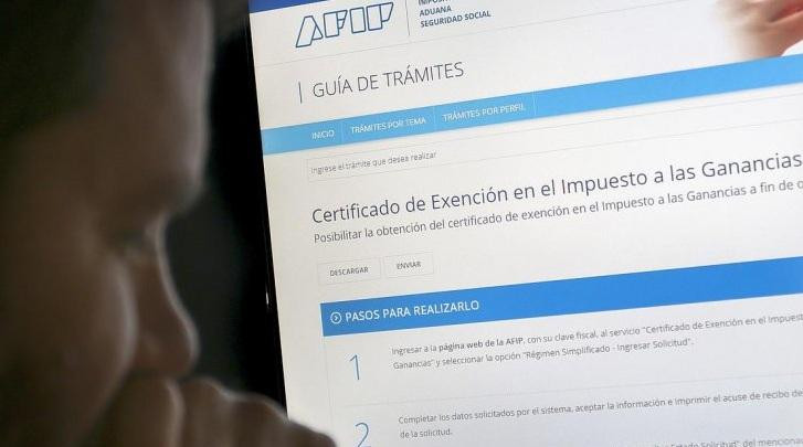 Impuesto a las Ganancias en la página de AFIP