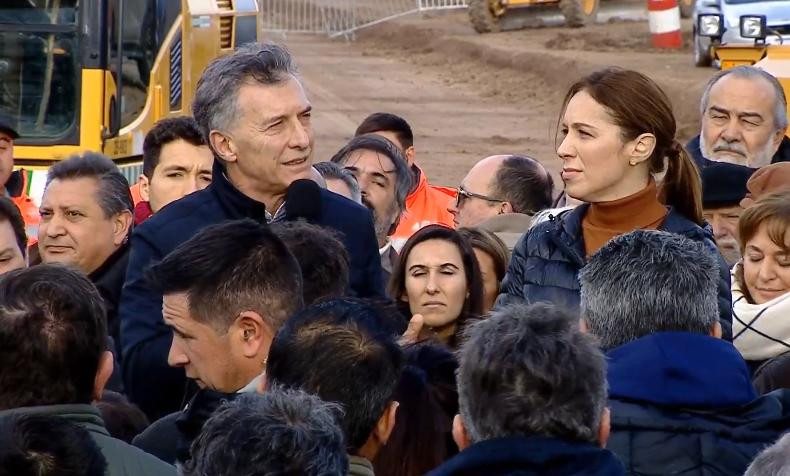 Mauricio Macri y Vidal en Las Flores