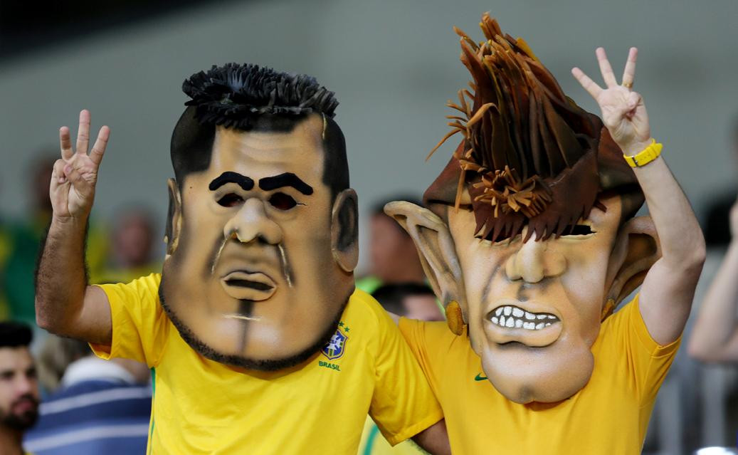 Copa América 2019, hinchas brasileños en la previa al partido, Reuters