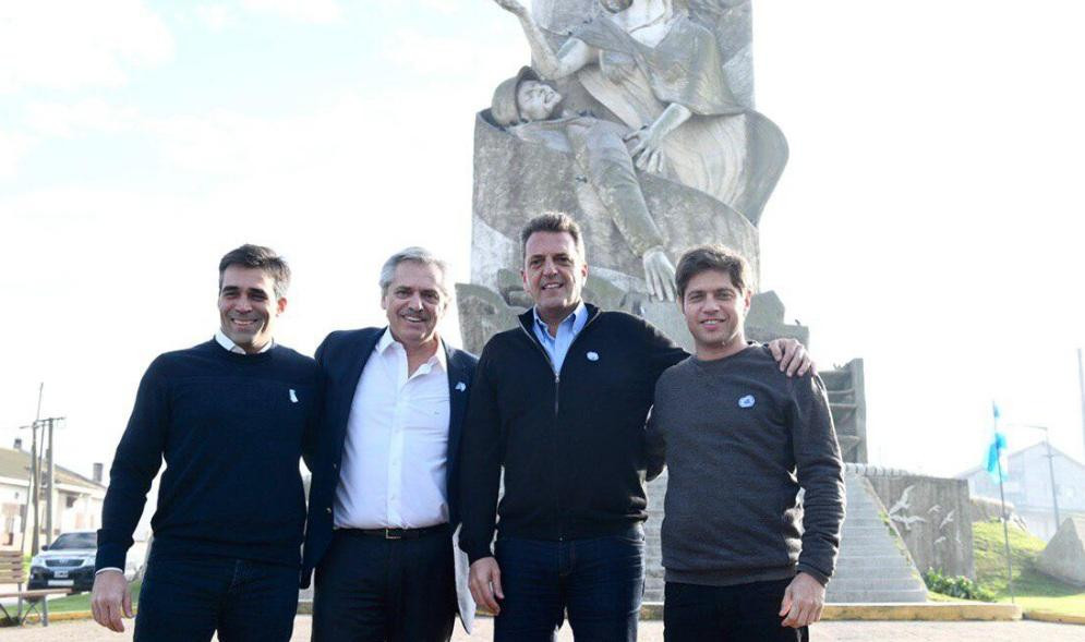 Alberto Fernández, Axel Kicillof, Sergio Massa y Facundo López