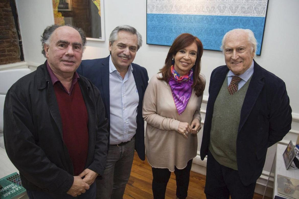 Cristina Fernández de Kirchner, Alberto Fernández, Mario Cafiero y Pino Solanas