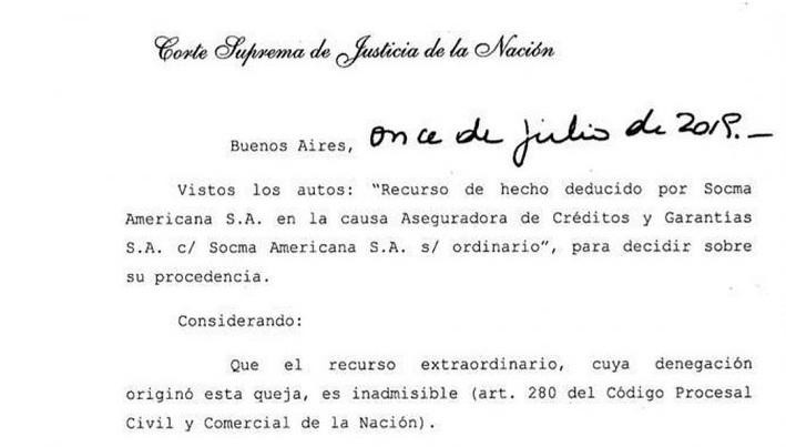 Revés judicial de la Corte Suprema contra Grupo Macri sobre Correo Argentino