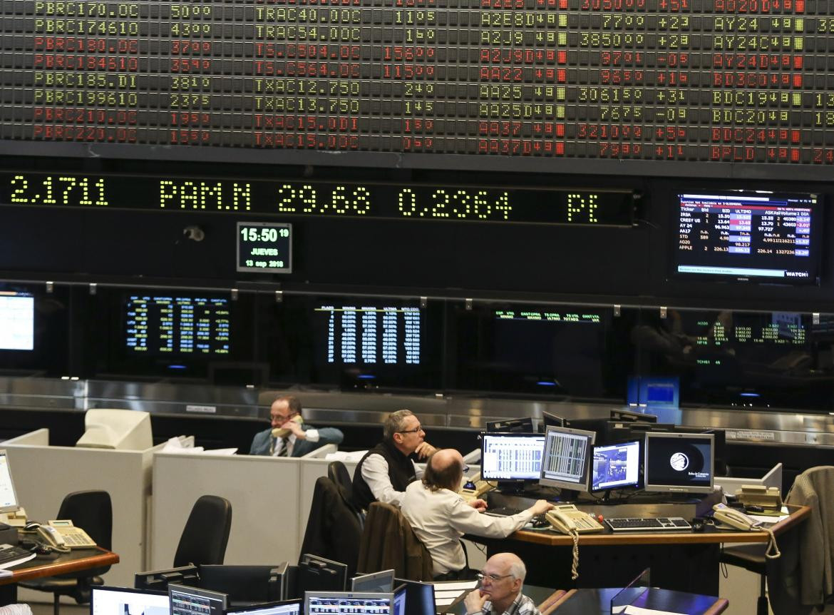 Riesgo país y Merval, acciones argentinas, Agencia NA