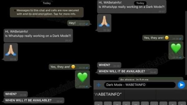 WhatsApp, Modo oscuro