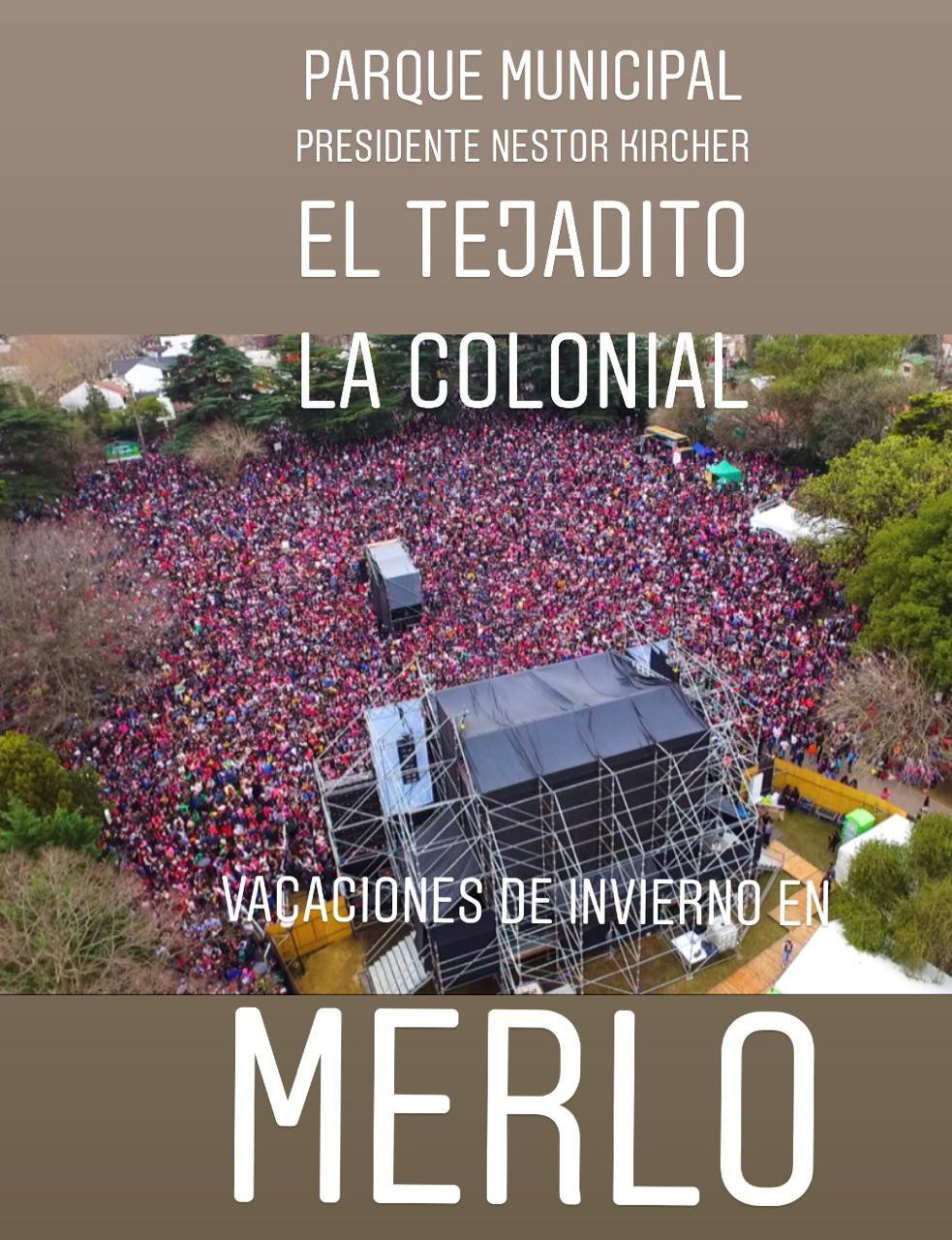 Topa, show en Merlo, vacaciones de invierno