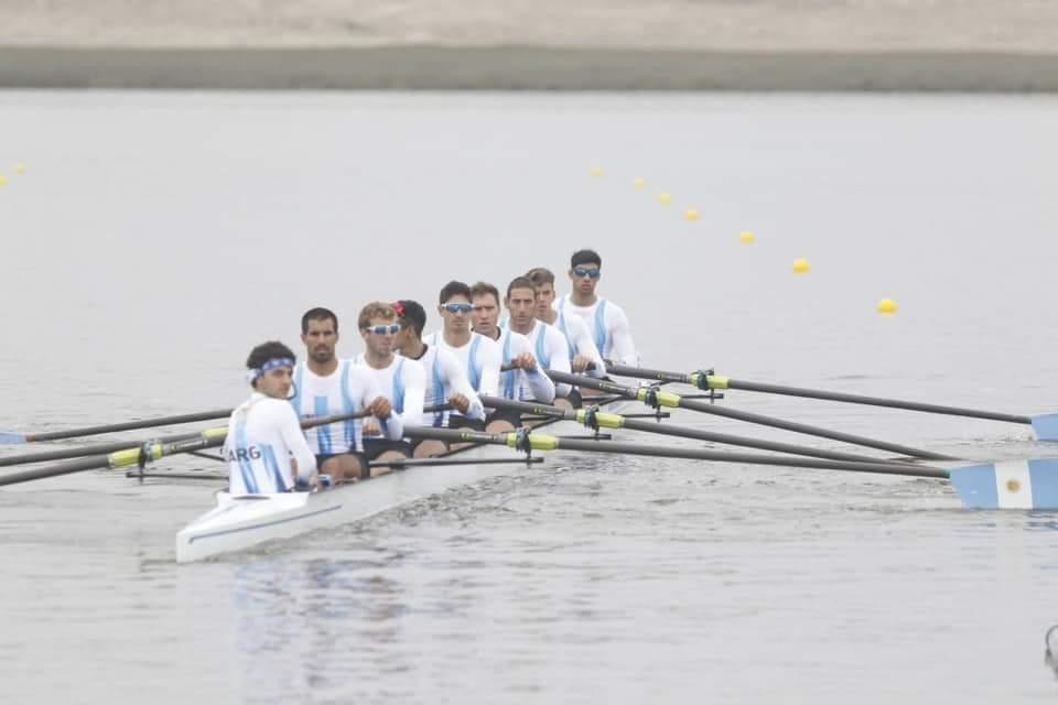 Ocho remos con timonel, medalla de oro, Juegos Panamericanos