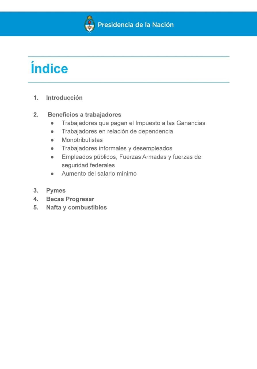 Paquete de medidas económicas anunciadas por Mauricio Macri - Parte 2