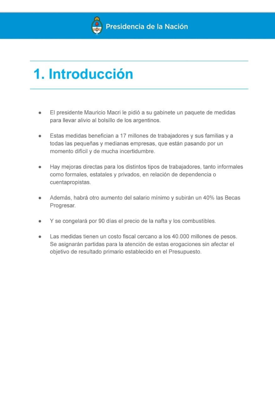 Paquete de medidas económicas anunciadas por Mauricio Macri - Parte 3