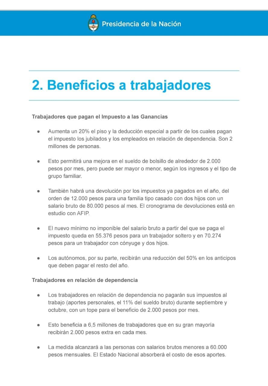 Paquete de medidas económicas anunciadas por Mauricio Macri - Parte 4